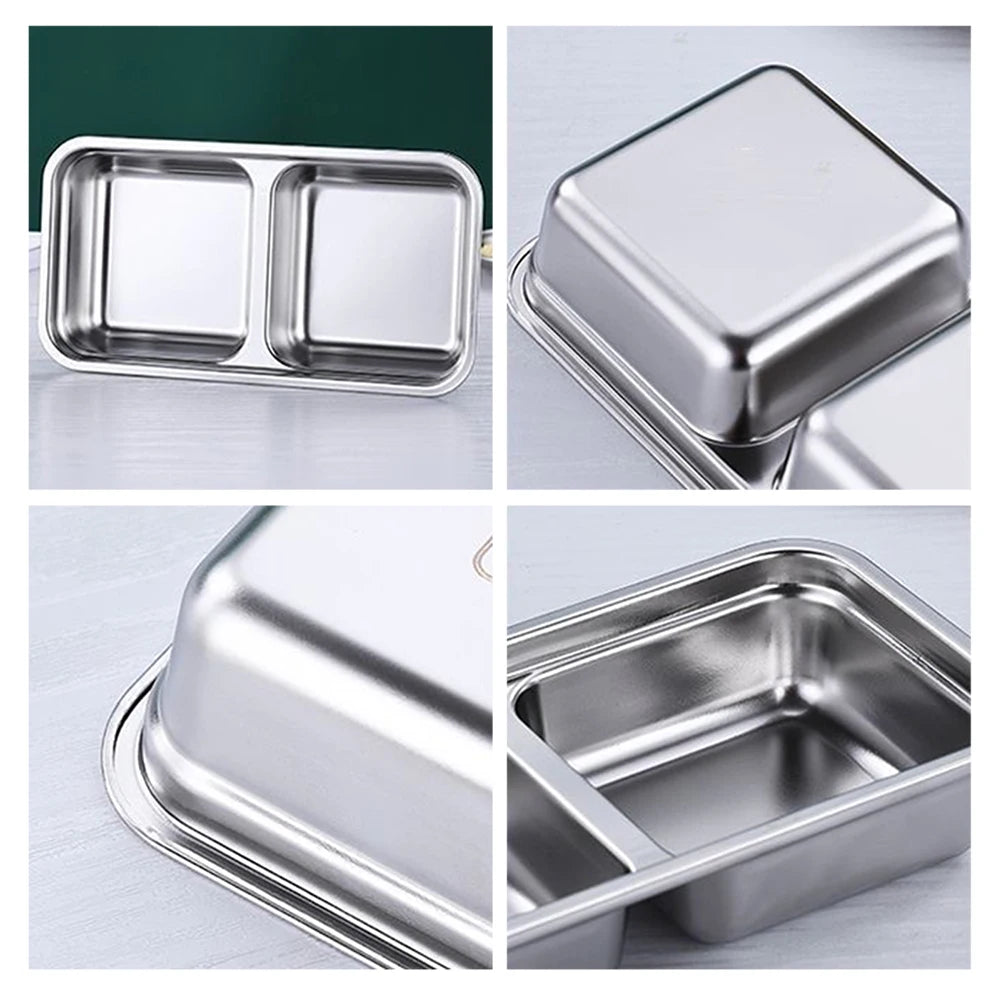 Stainless Steel Double Compartment Bento Lunch Box | 1200ml