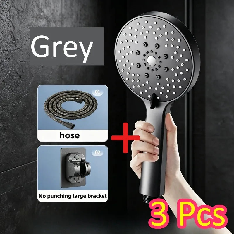 5-Mode High Pressure Handheld Shower Head | Black Water Saving