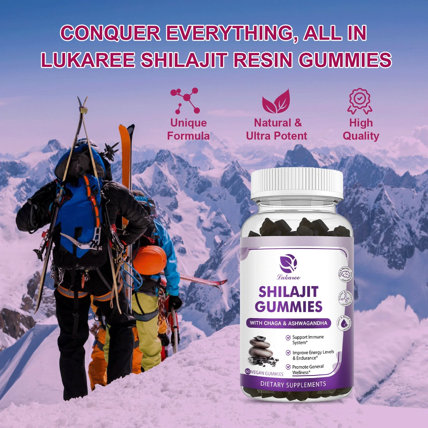 Himalayan Shilajit Gummies 13-in-1 – 60ct Peaceful Pleasures Health and Wellness