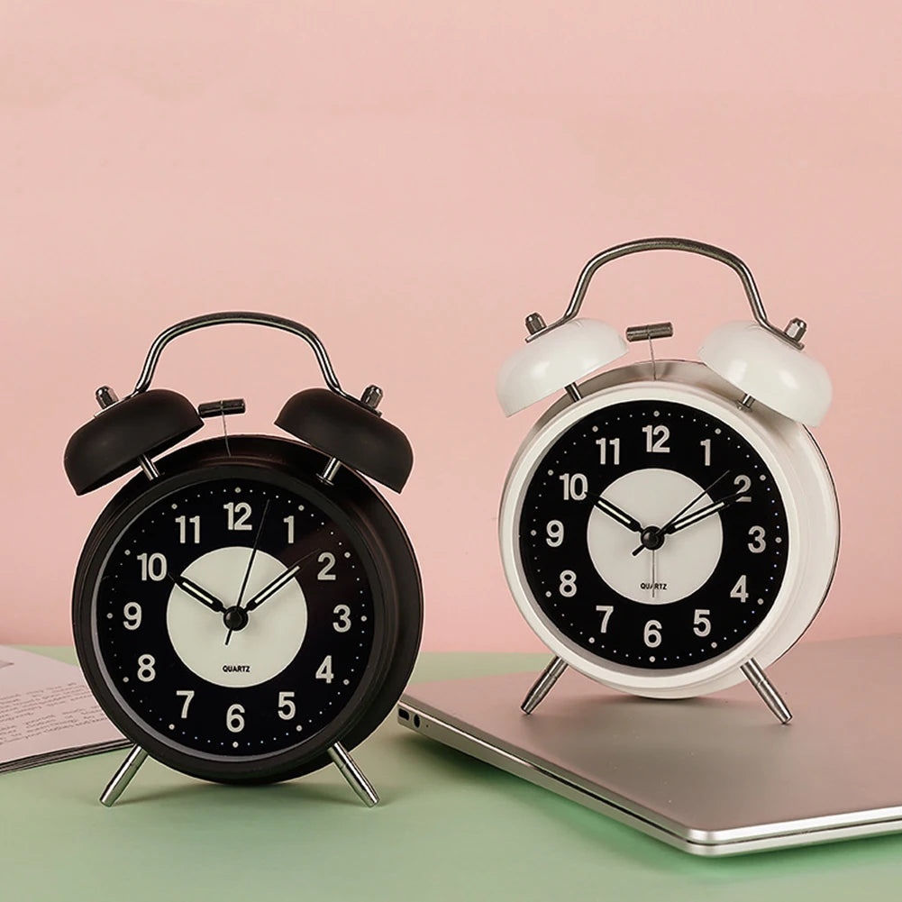 Vintage Twin-Bell Alarm Clock | Retro Desk & Nightstand Clock