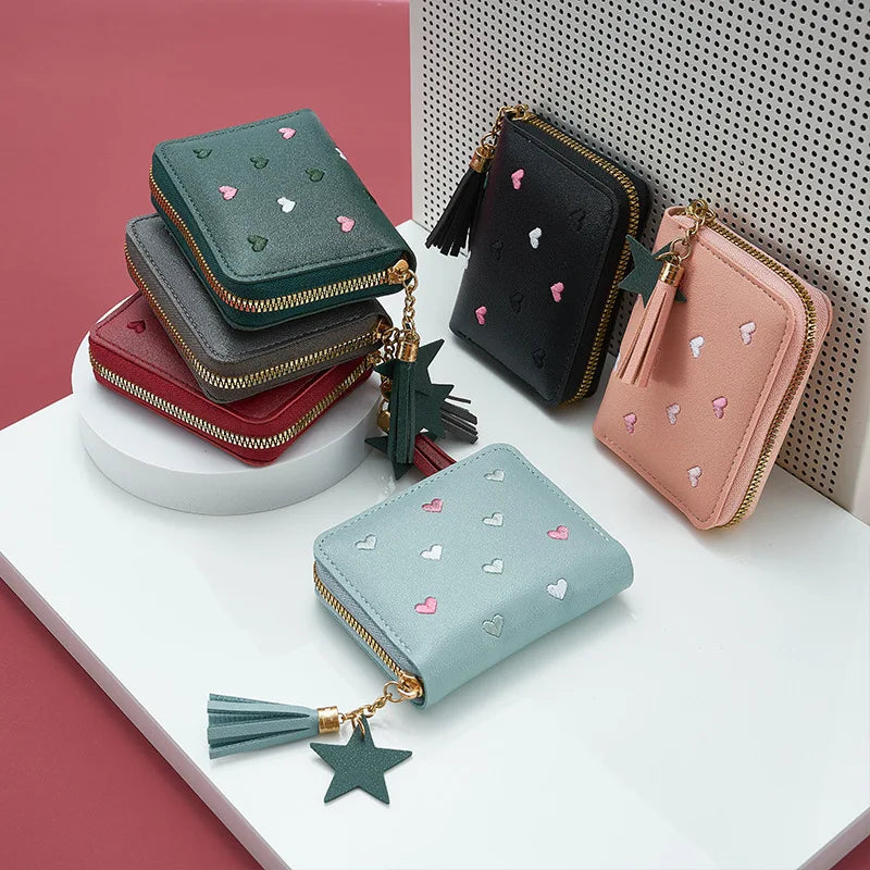 Women's Mini Tassel Wallet | Korean Style Zipper Coin Purse
