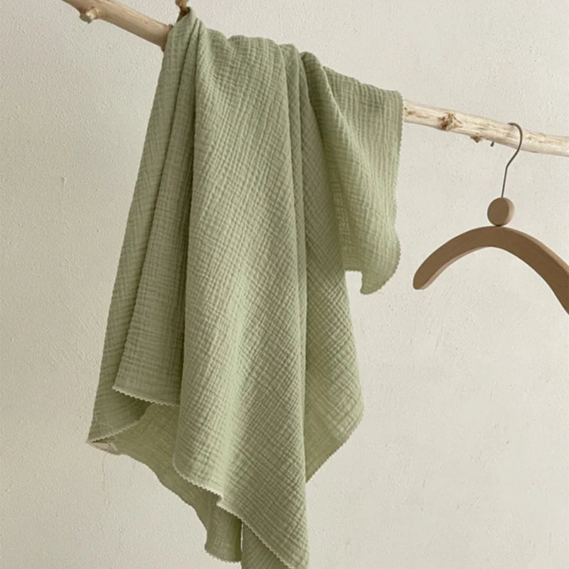 Baby Muslin Swaddle Blanket | 2-Layer Cotton & Bamboo Gauze