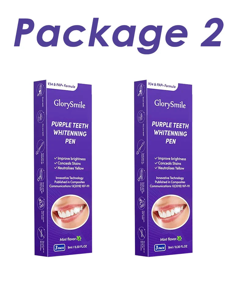 GlorySmile Purple Teeth Whitening Pen – No Sensitivity | 9ml