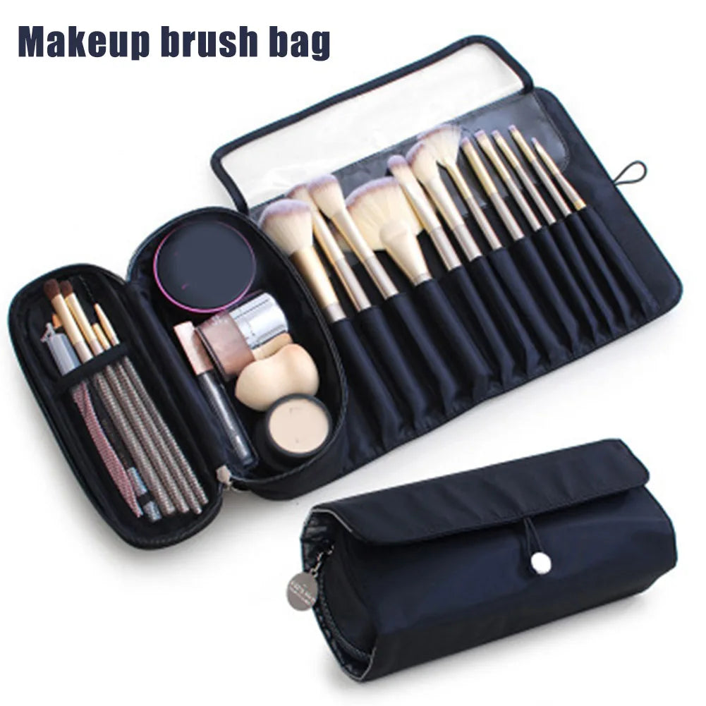 Mutifunctional Cosmetics Case Makeup Brushes Bag Travel Organizer Makeup Tools Rolling Pouch Cosmetics Makeup Peaceful Pleasures Health and Wellness