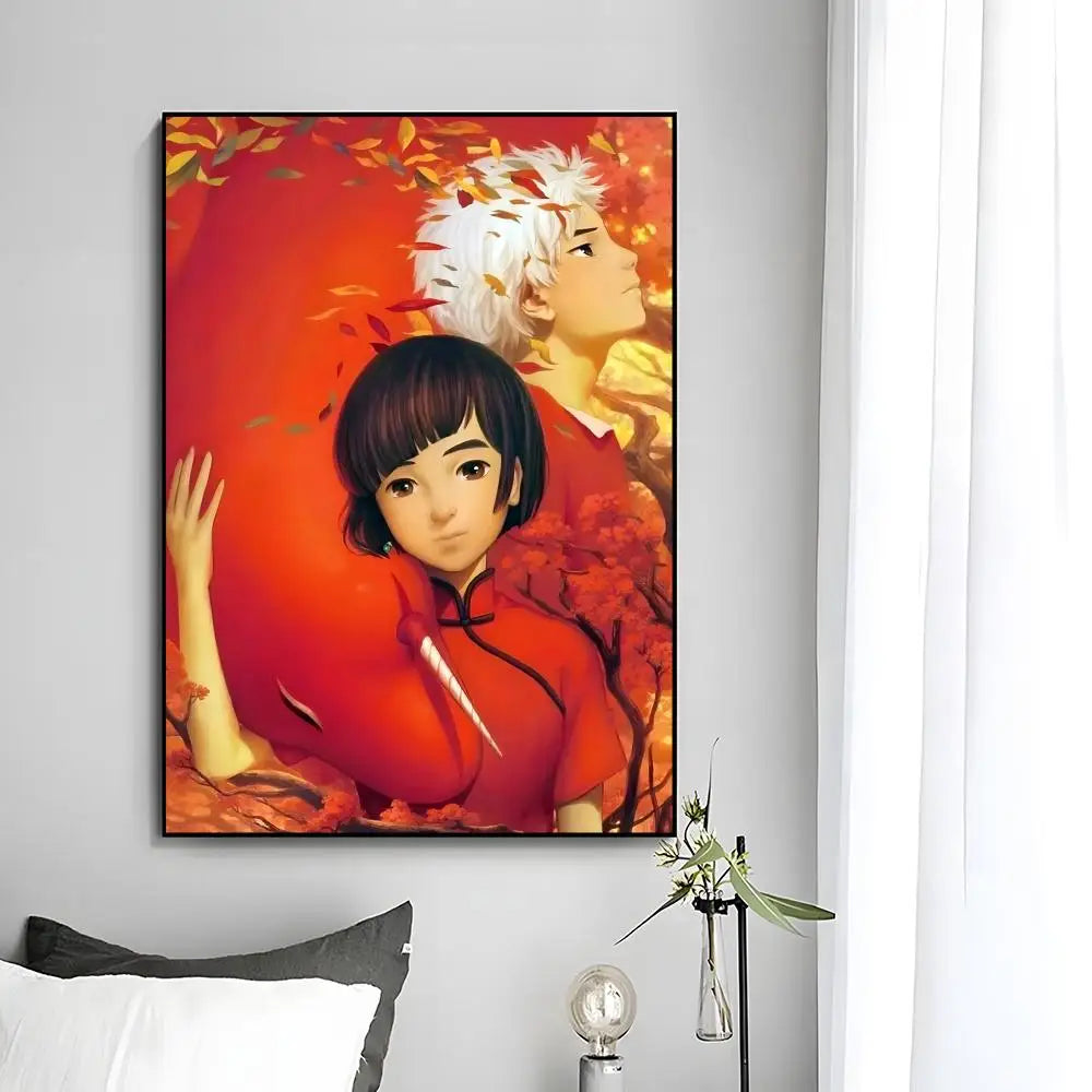 Fantasy Romantic Movie Anime B-Big Fish & Begonia Poster Wall Art Print Poster Decorative Mural Home Decor Gift Unframed Peaceful Pleasures Health and Wellness White1 50x70cm Unframed
