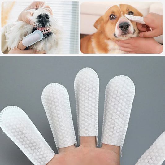 Pet Finger Cot Wipes for Dogs & Cats – 50 Pack Disposable Pet Grooming Wipes Peaceful Pleasures Health and Wellness Default Title