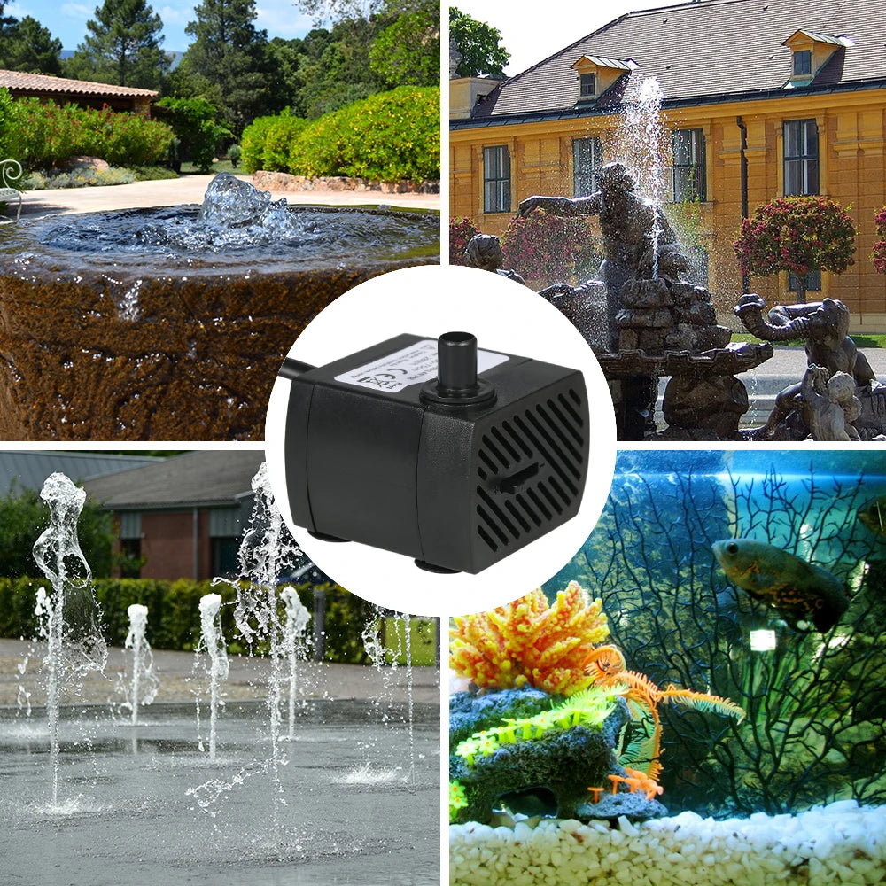 180L/H 2.5W Submersible Water Pump for Aquarium Tabletop Fountains Pond Water Gardens and Hydroponic Systems AC220-240V Peaceful Pleasures Health and Wellness