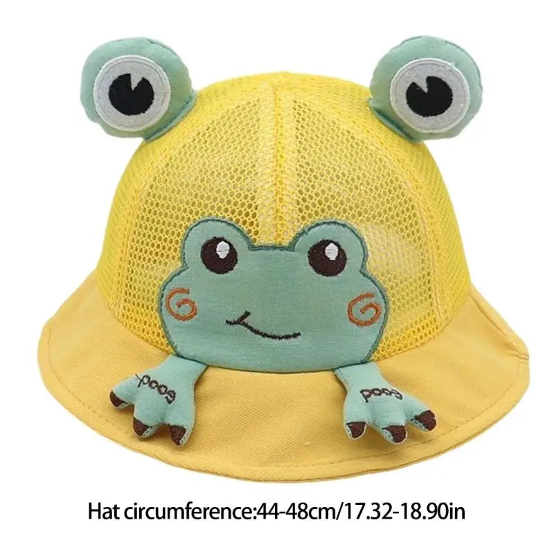 Toddler Cartoon Fisherman Hat | Sun Protection & Chin Strap