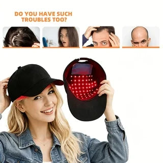Head Massage Cap, Hair and Muscle Management Massage Cap. 4 Frequency Types, Long-Term Type. Red and Blue Alternating Color Types, Multiple High-Quality Red and Blue Beads. With Time Setting Function, Large-Capacity Battery, Peaceful Pleasures Health and Wellness