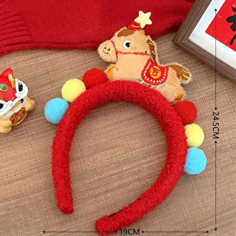 Fluffy Horse Headband | 2026 Lunar New Year Hair Accessory