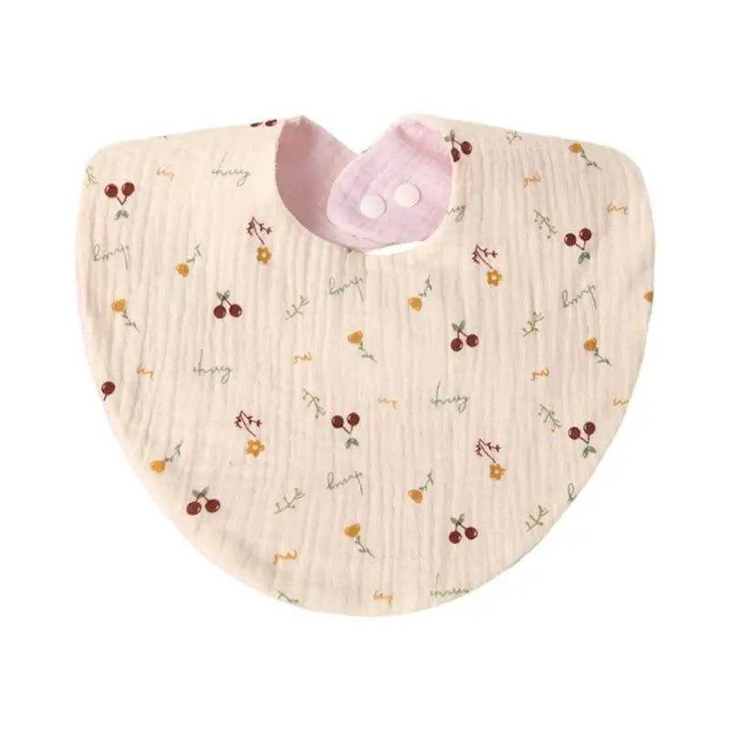 4-Layer Cotton Baby Drool Bibs – Soft, Absorbent, Floral