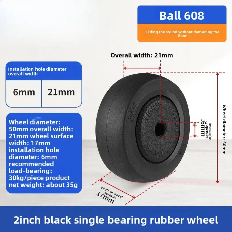 TPE Replacement Caster Wheels 1–2 Inch | Trolley & Shelf
