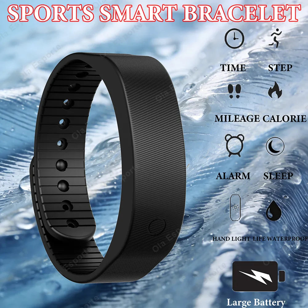 LED Fitness Tracker Bracelet – Pedometer, Alarm & Sleep Monitor