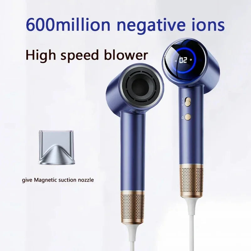 URGGU 1600W Ionic Hair Dryer | LED Display, Nozzle & Dual Volt