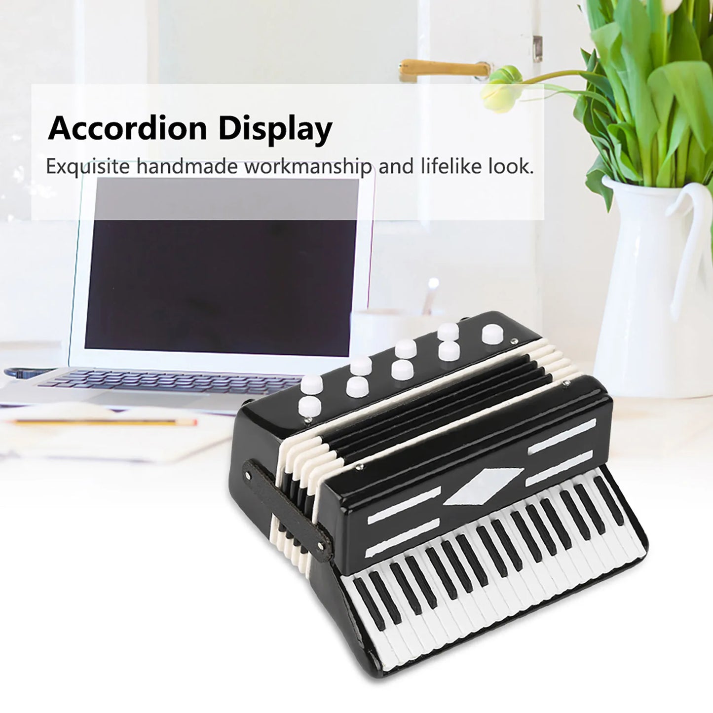 Miniature Accordion Model | Mini Musical Ornament Home Decor