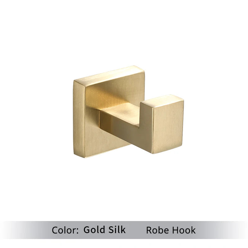 Brushed Gold Bathroom Accessories Set | 304 Stainless Steel