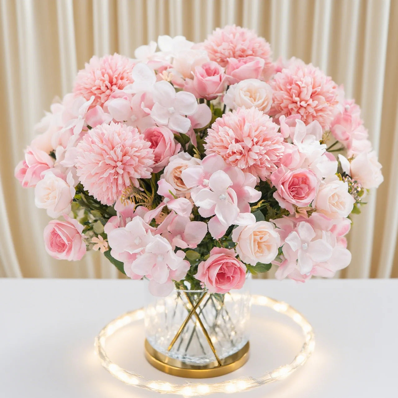 Silk Rose & Chrysanthemum Artificial Bridal Bouquet | Wedding Décor