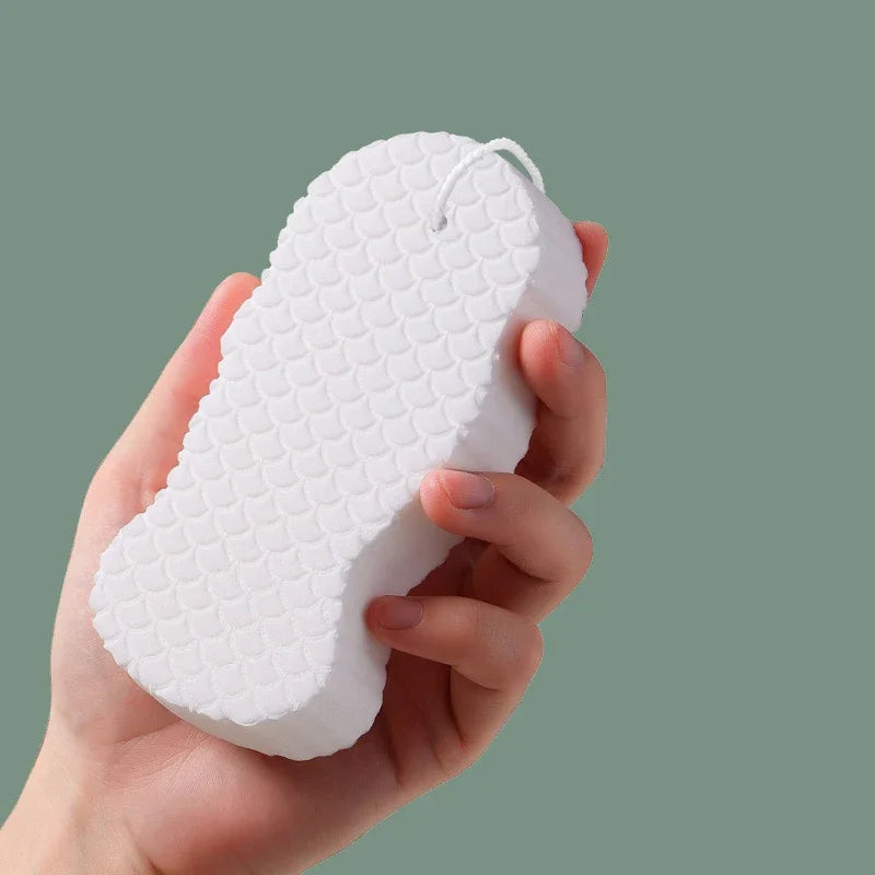 Soft Bath Sponge Brush Exfoliating Dead Skin Sponge For Kids Massager Cleaning Shower Brushes Peeling Fish Scale Sponge Rub Peaceful Pleasures Health and Wellness WHITE