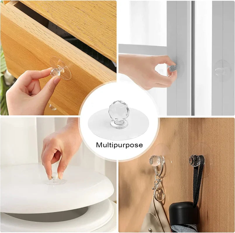 Self-Adhesive Drawer Knobs – Punch-Free Cabinet Handles 2–10pk
