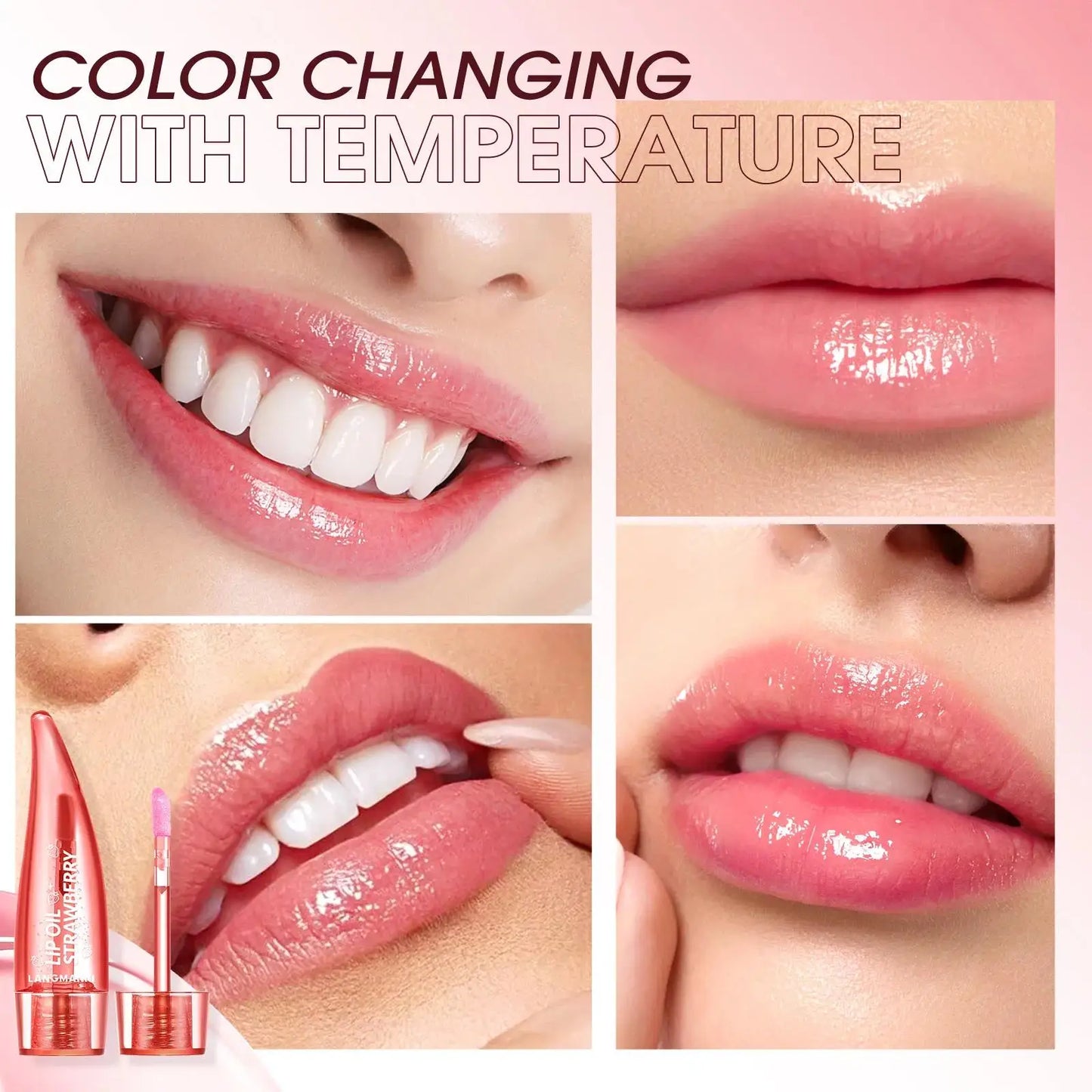Aloe Vera Color-Changing Lip Gloss Oil – Strawberry Flavor