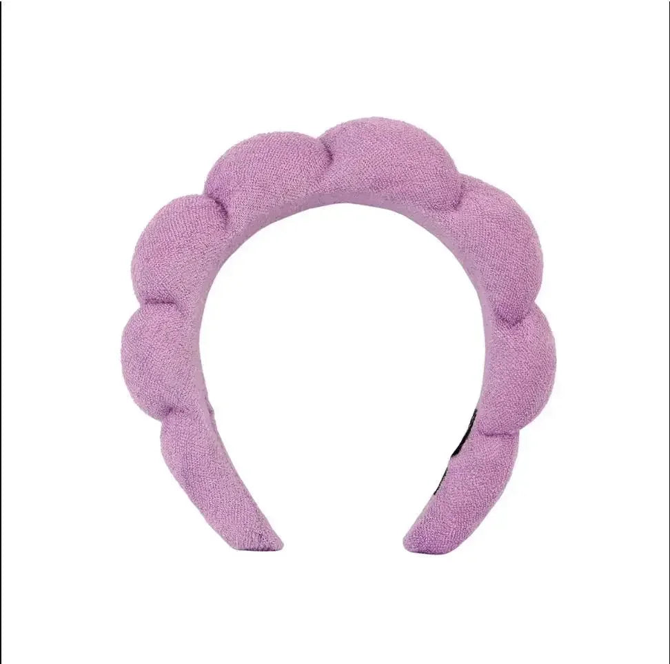 Fashion Microfiber Washing Wristbands Scrunchies Puffy Headband Spa