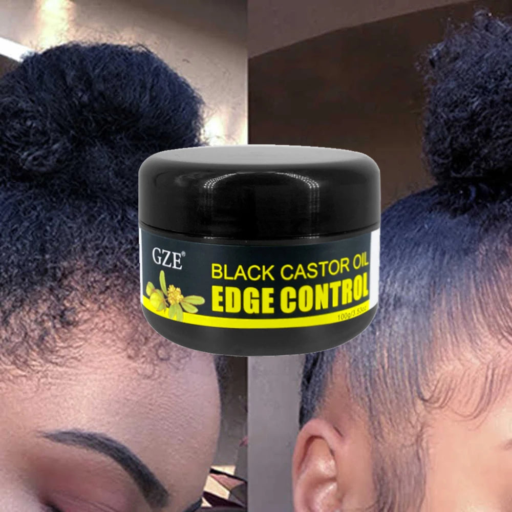 GZE African Black Castor Extra Hold Edge Control Hair Wax Gel