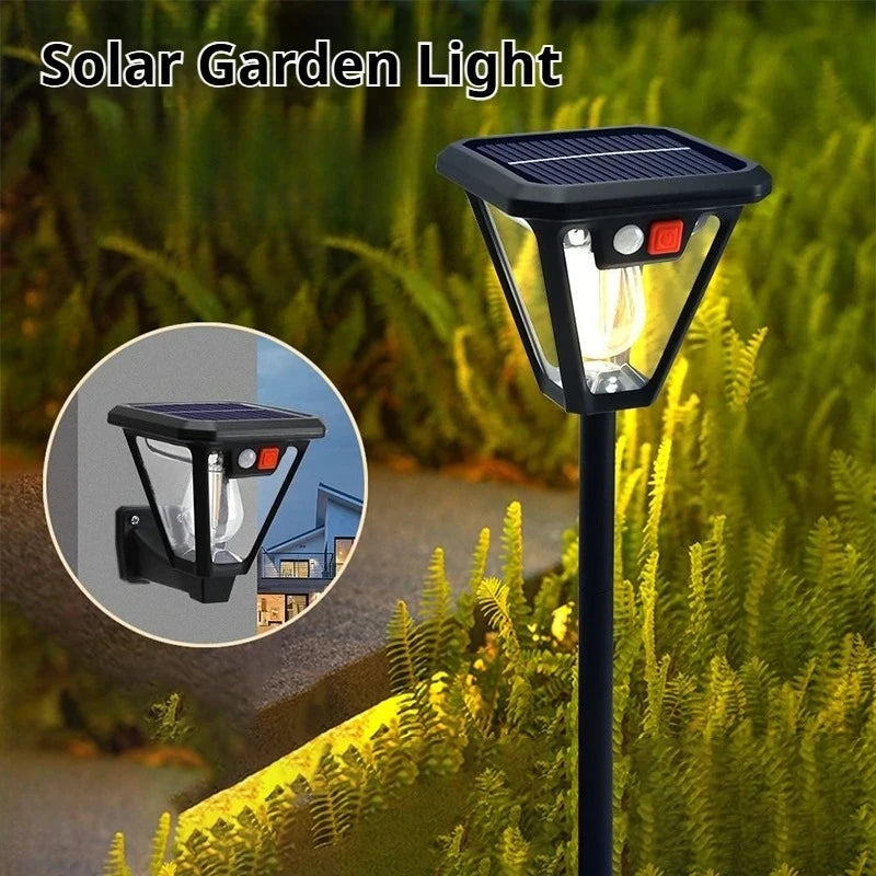 Solar LED Lawn Lamp – Dual-Use Garden & Wall Light