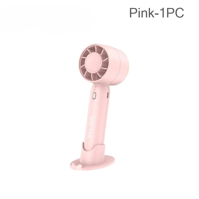 USB Rechargeable Mini Handheld Fan – 3 Speed Portable Desk Fan