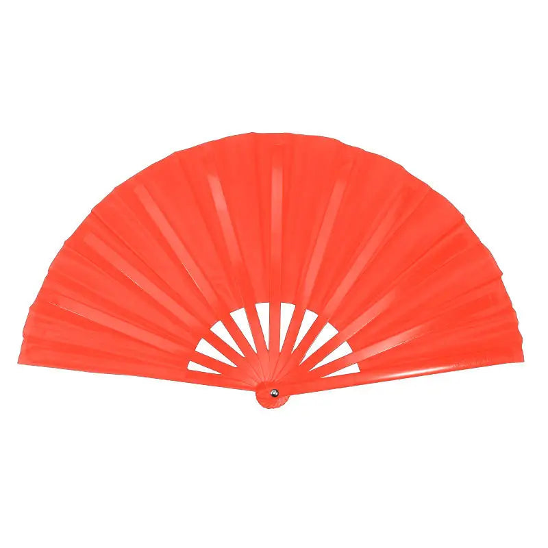 Chinese Style Solid Folding Fan Cloth Blank Plastic Handheld Fan Antiquity Taichi Dance Performance Morning Exercise Accessories Peaceful Pleasures Health and Wellness