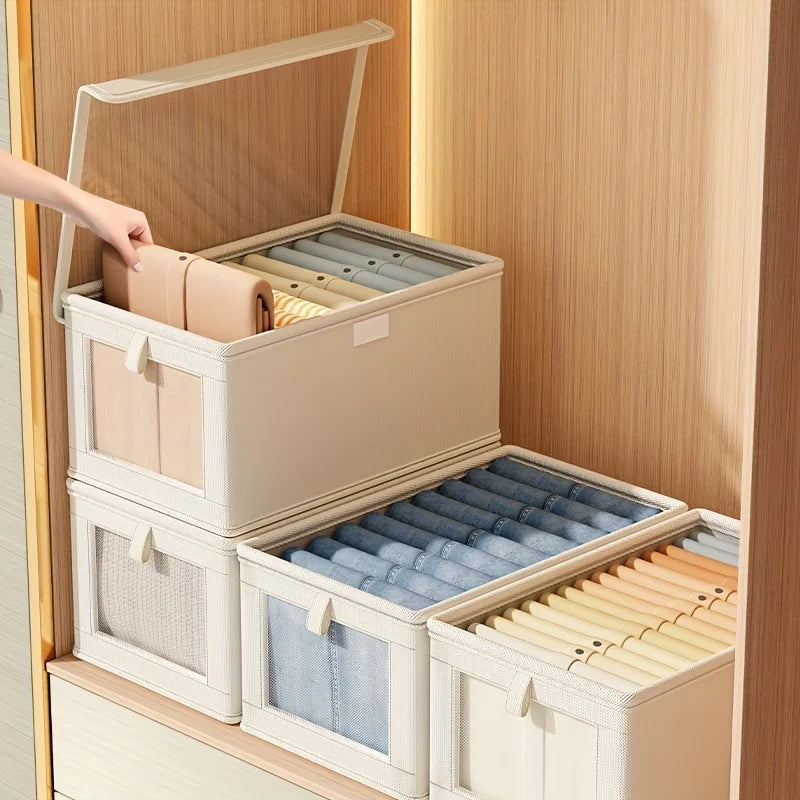 Foldable Oxford Cloth Storage Box with Transparent Window