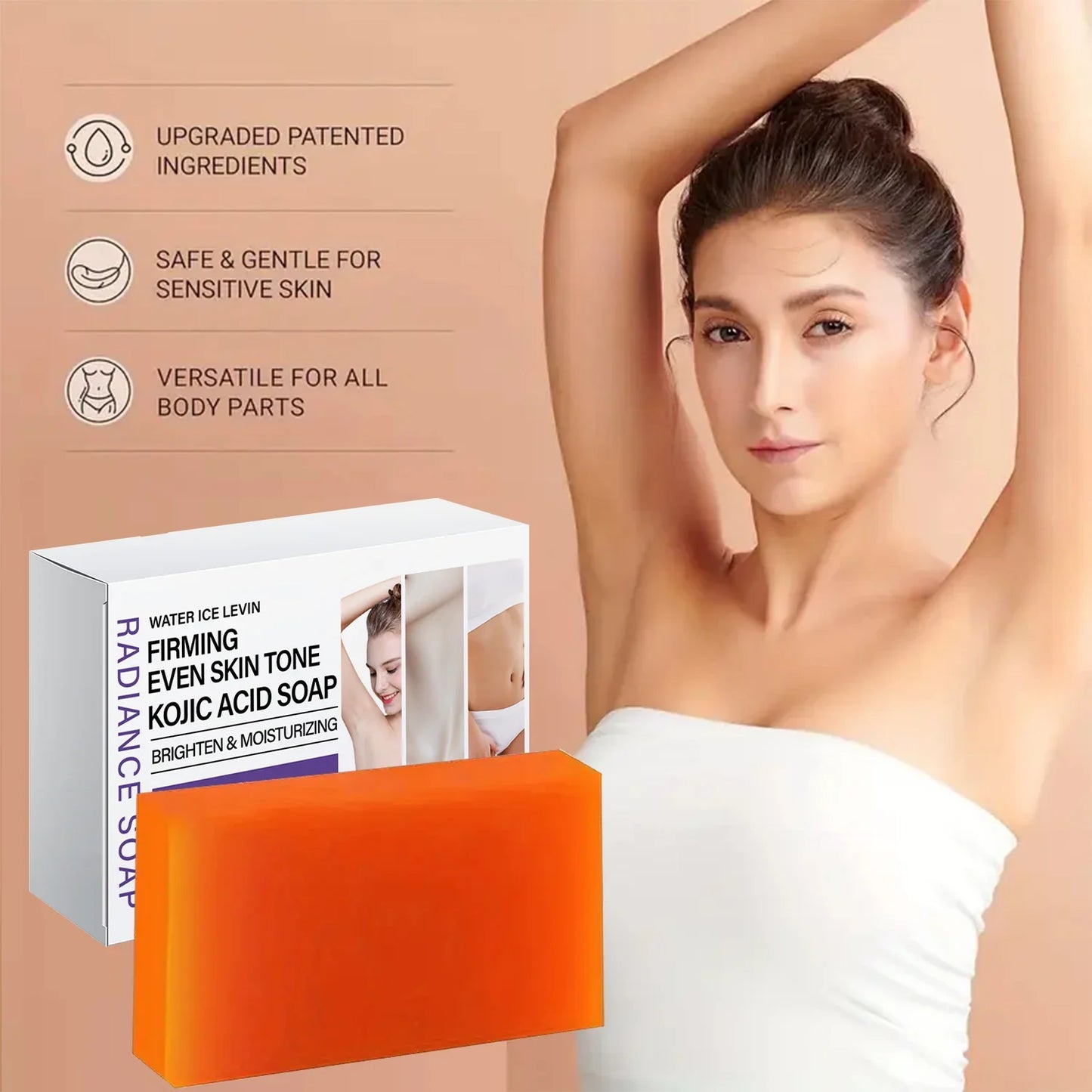 Kojic Acid Brightening Soap – Vitamin C & Niacinamide Bar