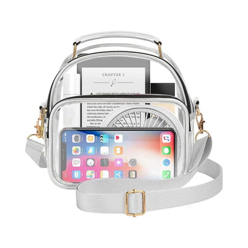 Women's Clear Transparent PVC Crossbody Shoulder Bag