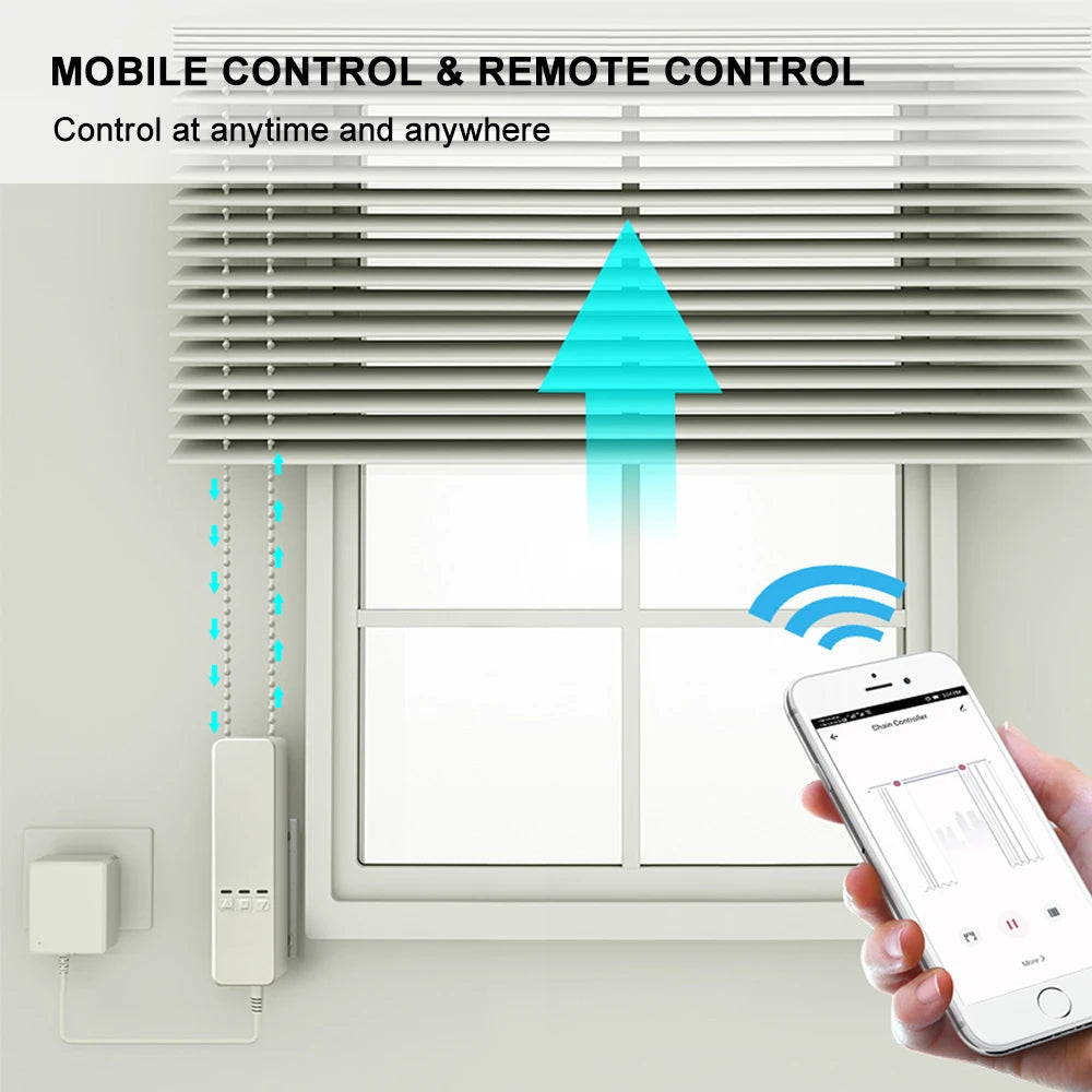 Wifi Smart Roller Blinds Motor,Tuya WiFi Electric Shutter Curtain Motor,Remote Voice Control Work With Alexa/Google Home Peaceful Pleasures Health and Wellness