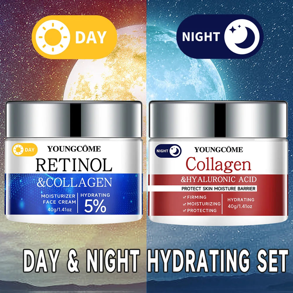 YOUNGCOME Collagen Retinol & Hyaluronic Acid Face Cream Set of 2