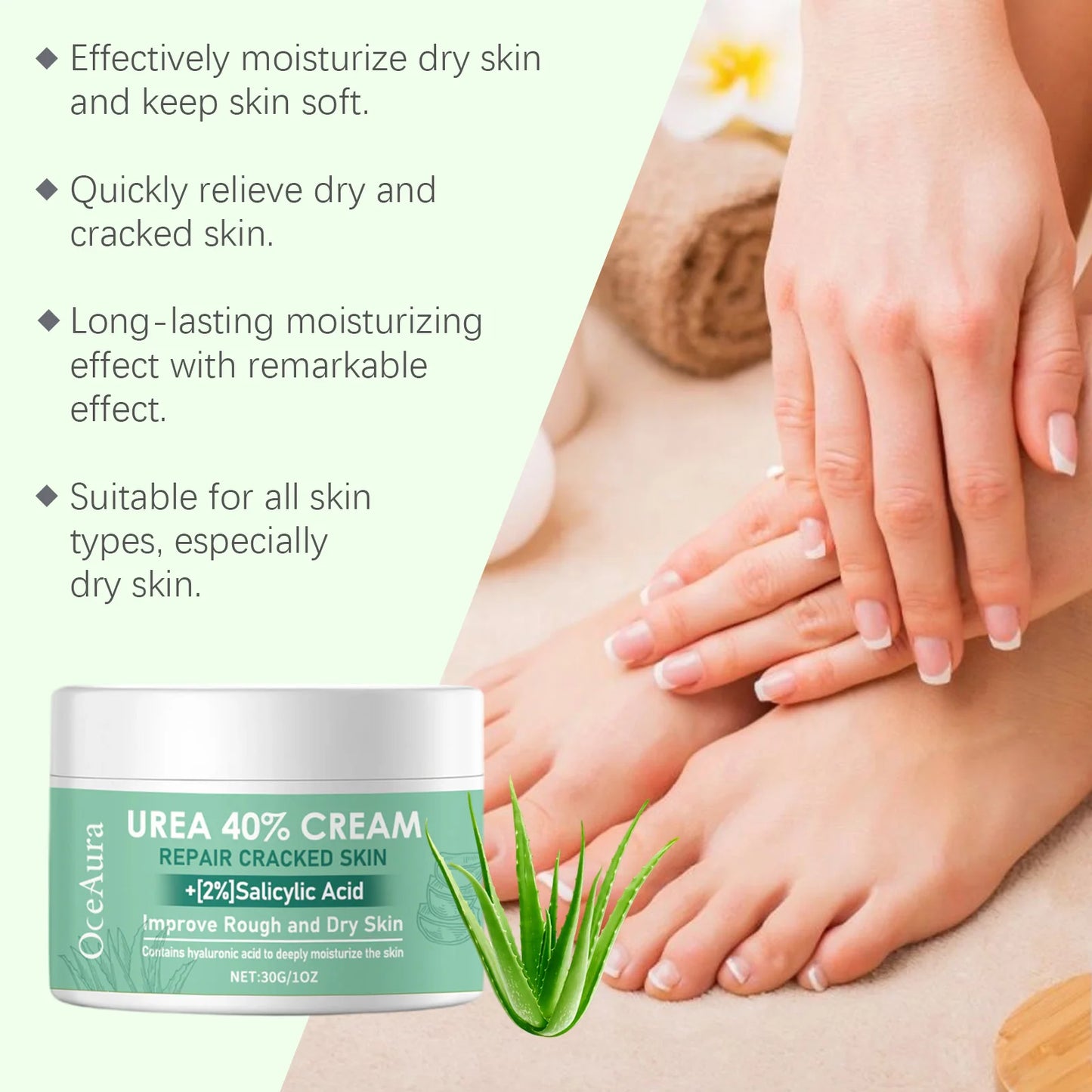 OceAura Hyaluronic Acid & Vitamin E Moisturizing Cream – 30g