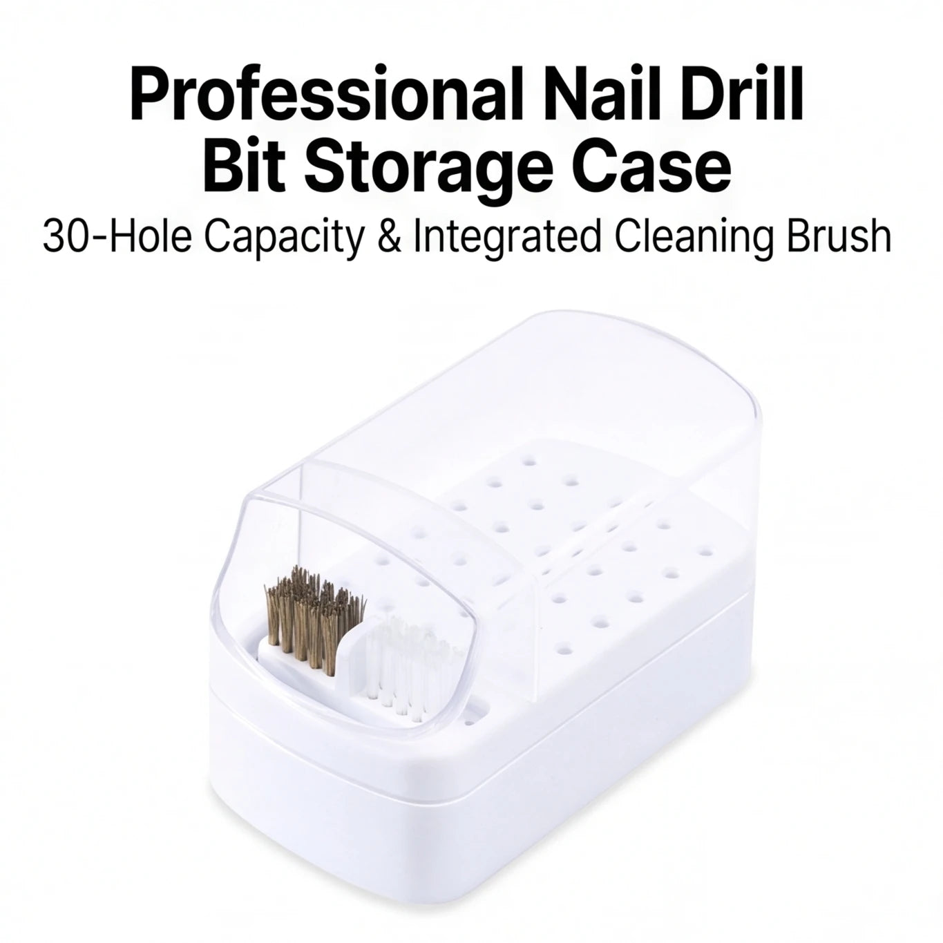 Acrylic Dustproof Organizer with 30 Slots – Nail Polish Head Storage Box, Portable Cleaning Essential for Nail Artists Peaceful Pleasures Health and Wellness