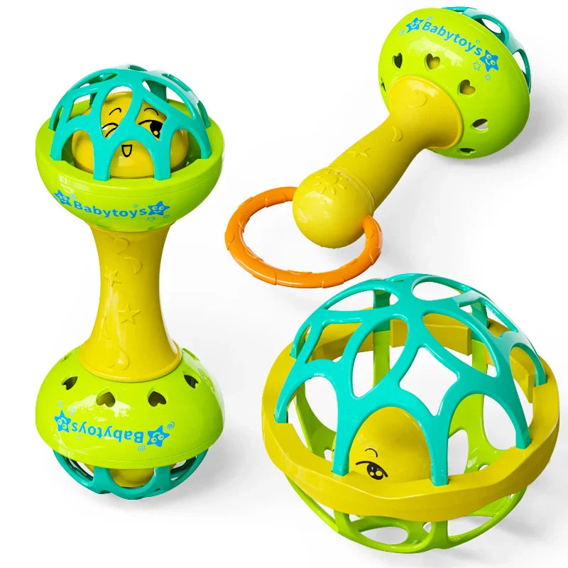 Baby Rattle Shaker Grab & Spin Sensory Toy | 0–12 Months Gift