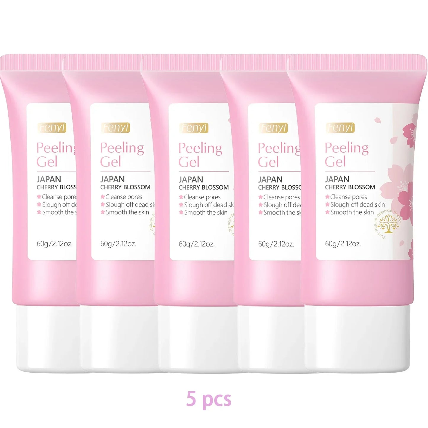 Sakura Exfoliating Gel Face & Body Scrub 60g Peaceful Pleasures Health and Wellness 5PCS