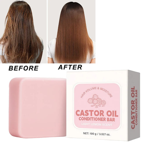100g Castor Oil Conditioner Bar Anti-frizz Nourishing & Soothing Oil Control Conditioner for All Hair Types Hair Moisturizing Peaceful Pleasures Health and Wellness