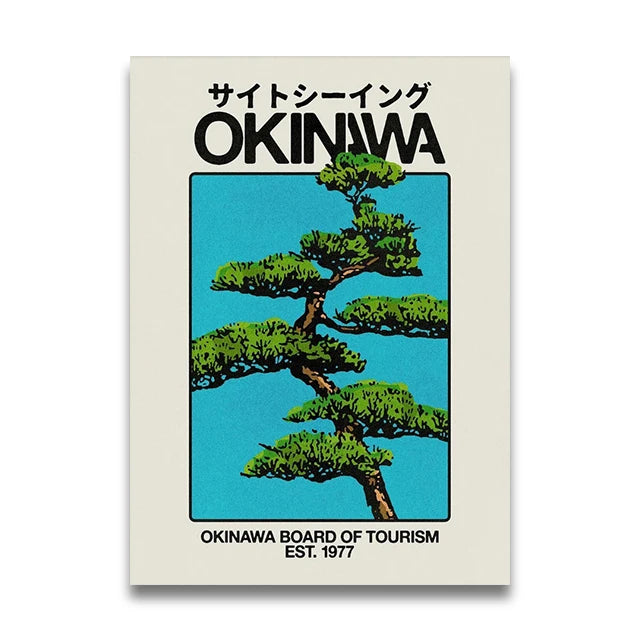 Okinawa Sakura Cherry Blossom Canvas Wall Art Print | Unframed
