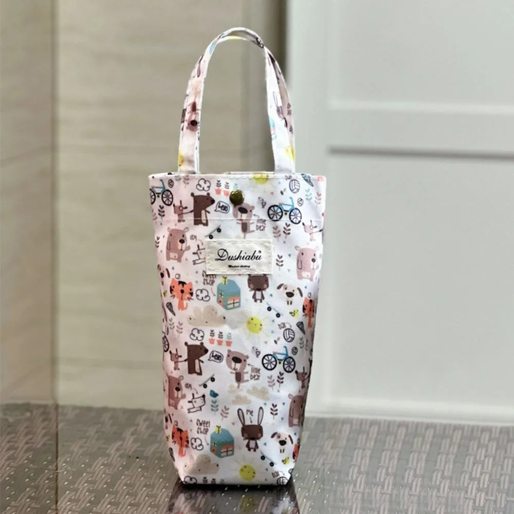 Cute Insulated Water Bottle Carrier Pouch | Cup Sleeve Bag