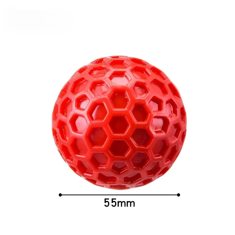 Indestructible Squeaky Dog Ball | Natural Rubber Chew Toy