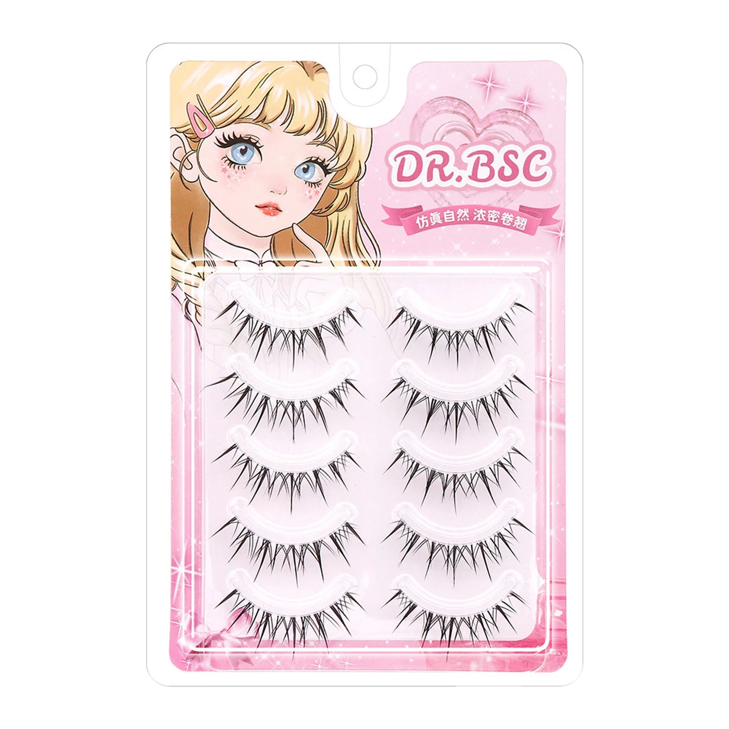 Manga Cosplay Wispy False Eyelashes – 5 Pairs Cluster Lashes False Eyelashes Peaceful Pleasures Health and Wellness style 4
