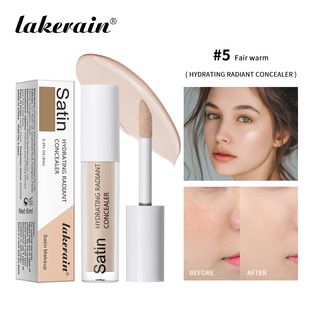Full Coverage Waterproof Liquid Concealer – Hydrating & Long-Lasting