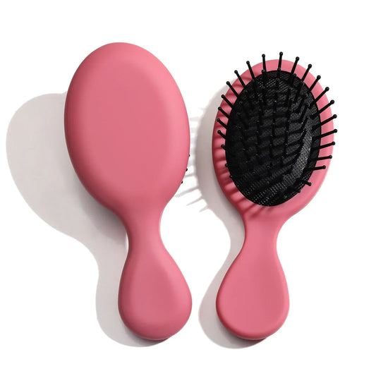 Infant Head Massager Airbag Comb Printing Air Cushion Cartoon Rainbow Pony Hairdressing Peaceful Pleasures Health and Wellness Red