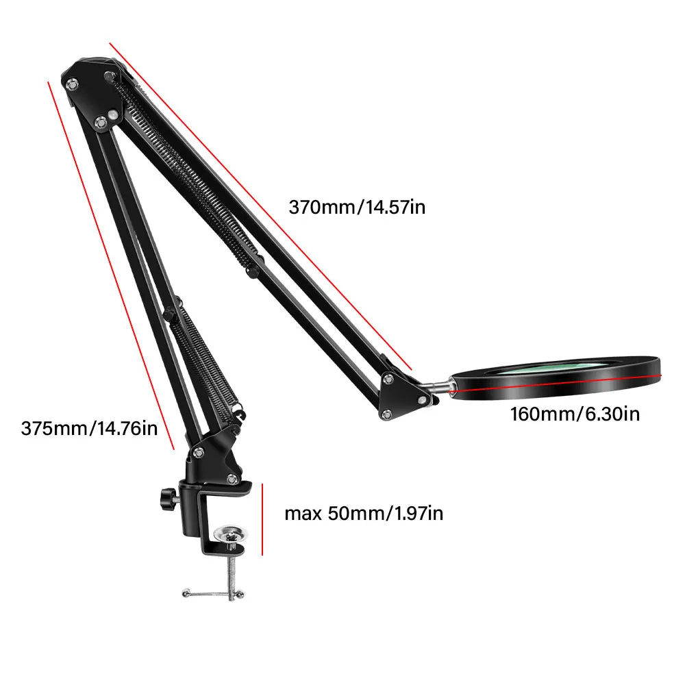 72LED 8X/10X NEW Illuminated Magnifier USB 3 Colors LED Magnifying Glass for Soldering Iron Repair/Table Lamp/Skincare Beauty Peaceful Pleasures Health and Wellness