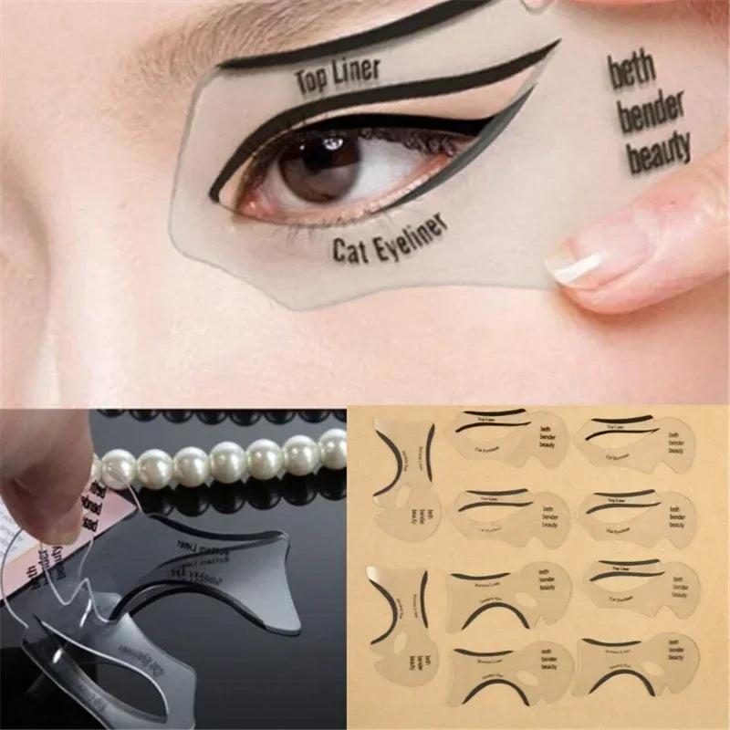40pairs Eyeliner Stencils, Eyebrows Template Card Eye Shadow Makeup Tool, Winged Eyeliner Stencil Models Template Shaping Tools Peaceful Pleasures Health and Wellness