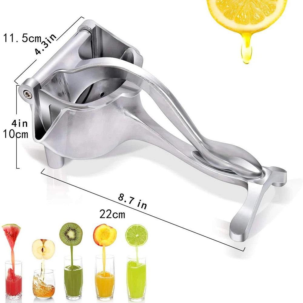 Manual Juice Squeezer Aluminum Alloy Hand Pressure Juicer Pomegranate Orange Lemon Sugar Cane Juice Kitchen Bar Fruit Tools Acce Peaceful Pleasures Health and Wellness light green