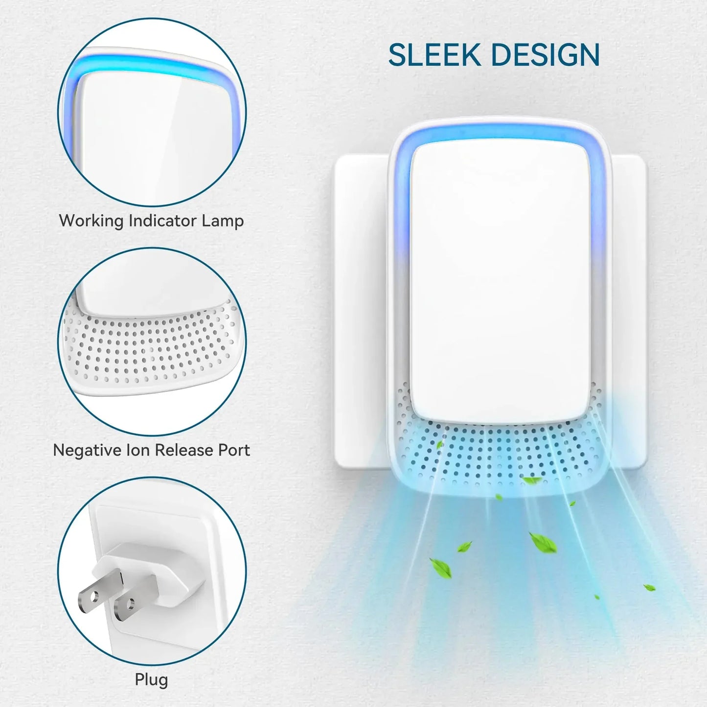 URGGU Mini Plug-In Negative Ion Air Purifier – Quiet Ionizer