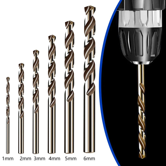 6-Piece HSS M35 Cobalt Drill Bit Set – 1mm–6mm Metal Drilling Cobalt Drill Bit Set Oasis Select Default Title